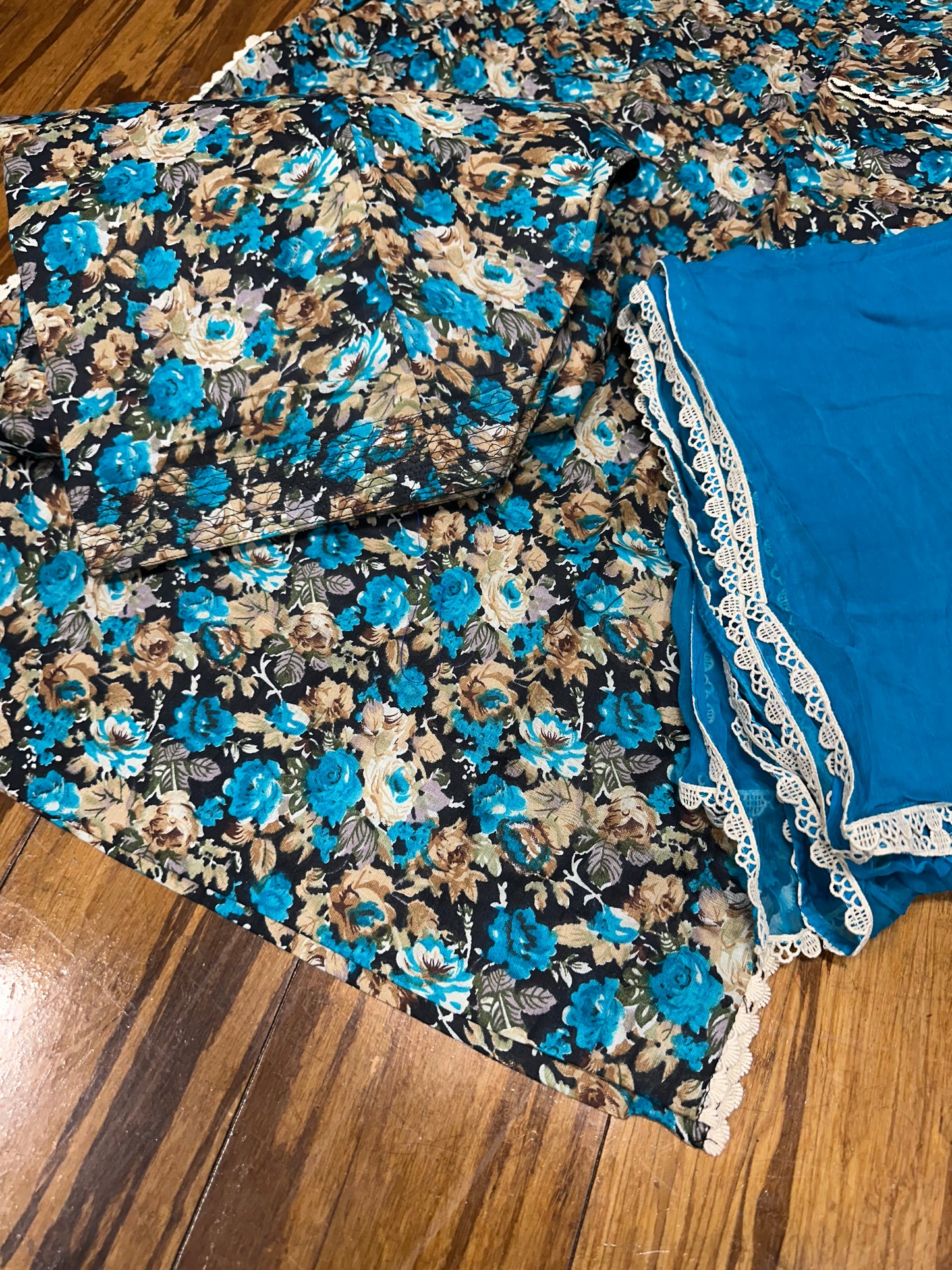 Printed Boutique Designed Allover Salwar Suit Blue (B1-B8)