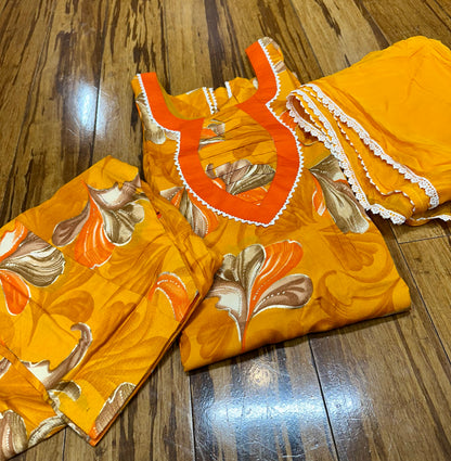 Trending Printed Allover Suit With Pure Chiffon Dupatta (Designs 1-8)