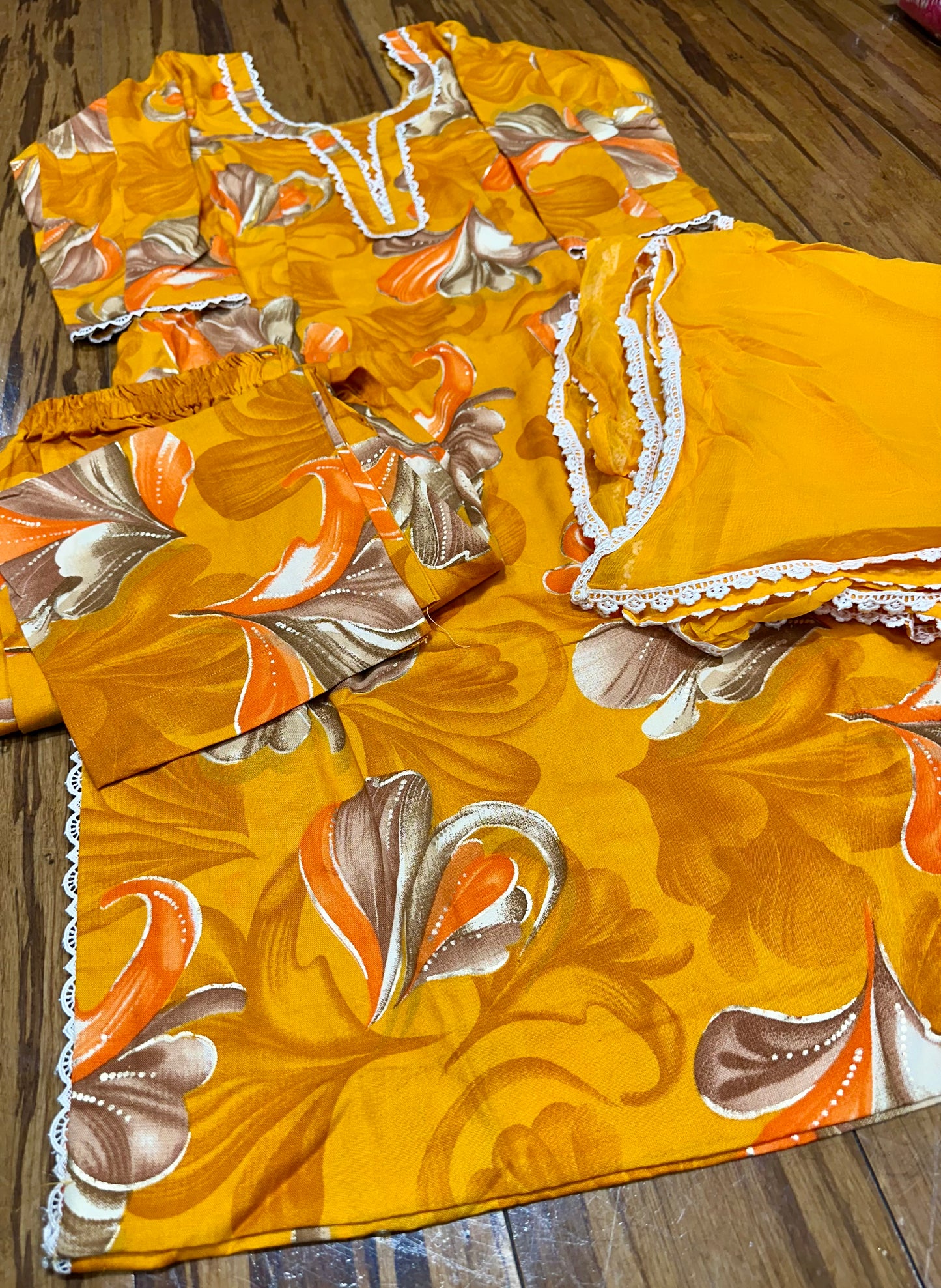 Trending Printed Allover Suit With Pure Chiffon Dupatta (Designs 1-8)