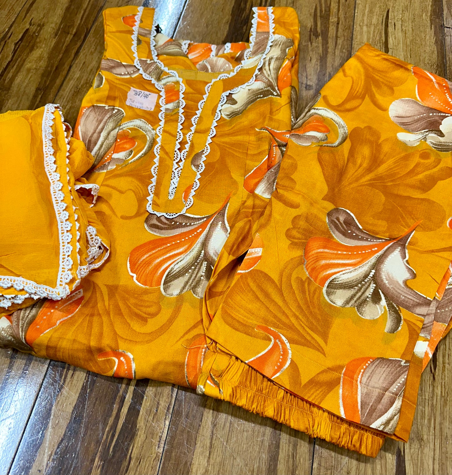 Trending Printed Allover Suit With Pure Chiffon Dupatta (Designs 1-8)