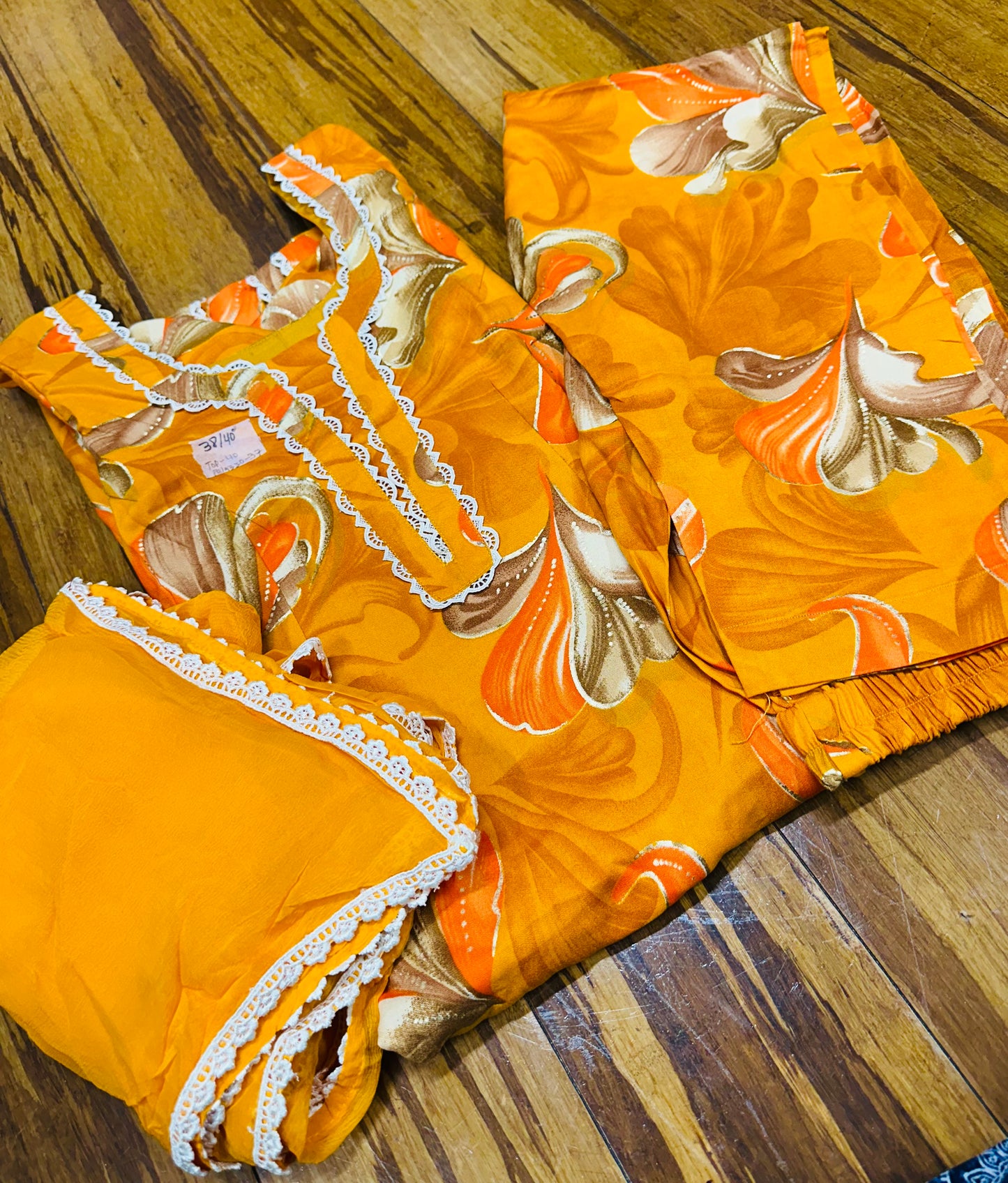 Trending Printed Allover Suit With Pure Chiffon Dupatta (Designs 1-8)
