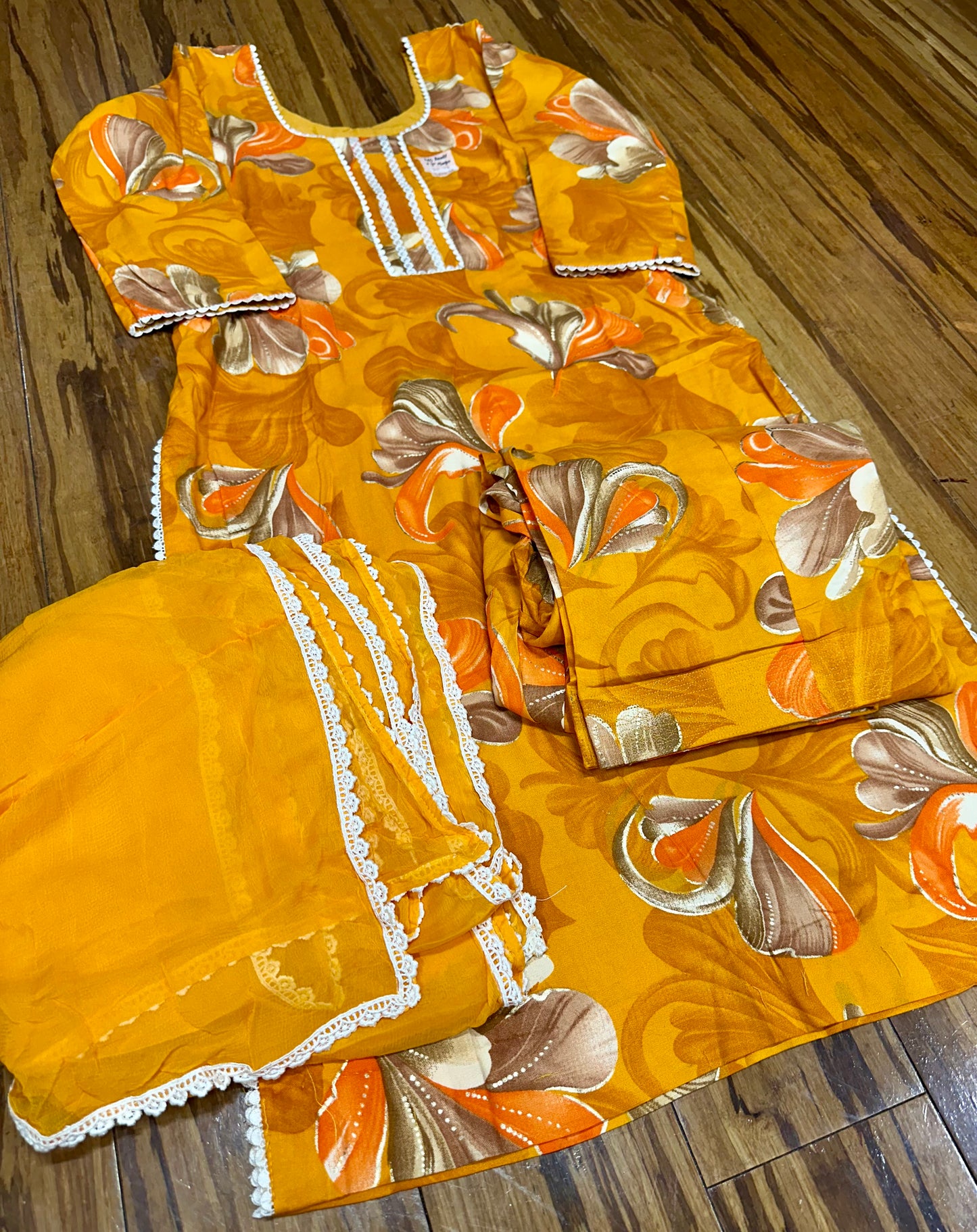Trending Printed Allover Suit With Pure Chiffon Dupatta (Designs 1-8)