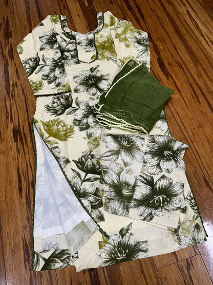 Summer Special Boutique Style Salwar Suit (Top With Lining) & Pure Chiffon Dupatta