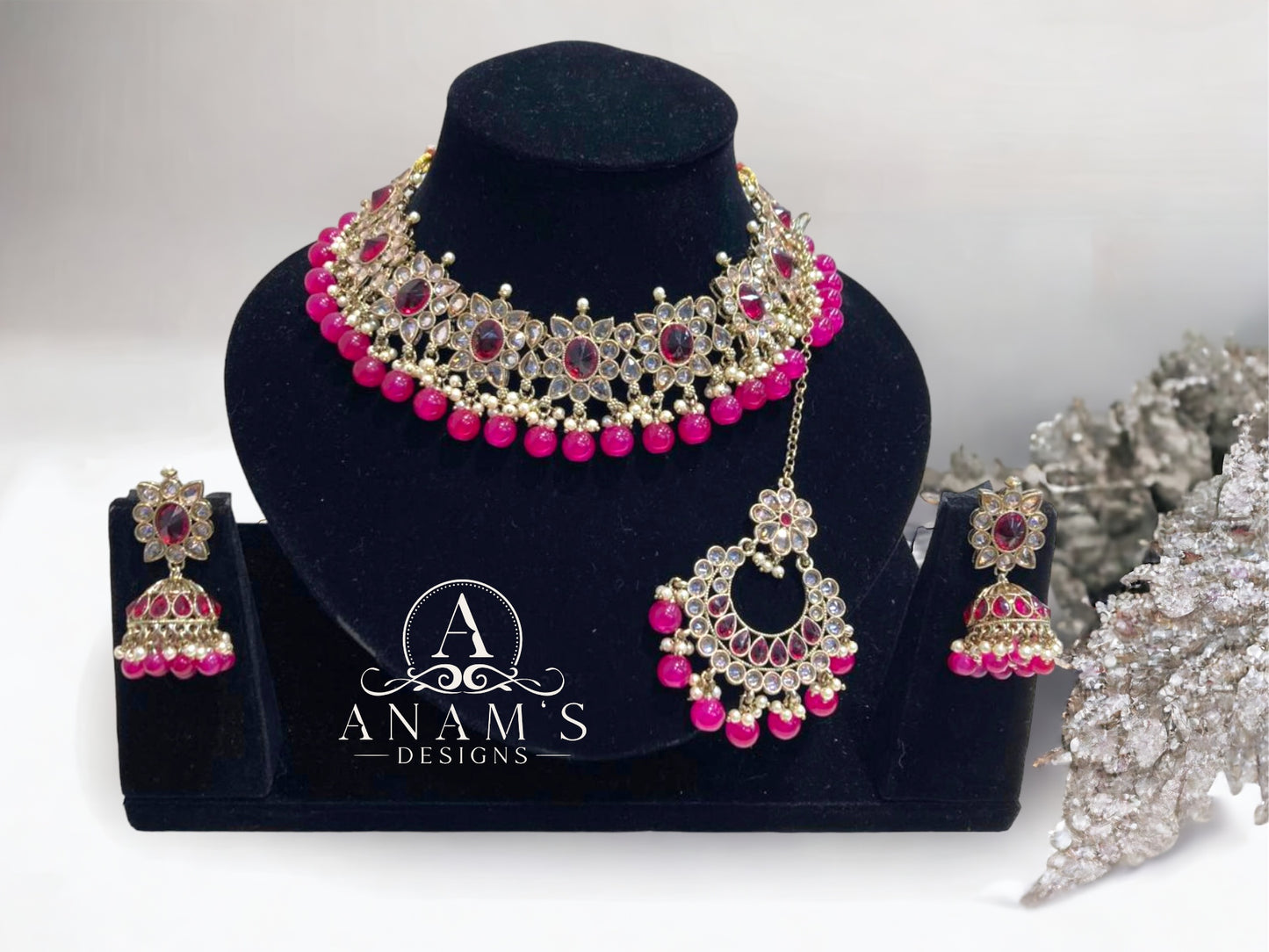 NEW! Necklace Set with Jhumkis