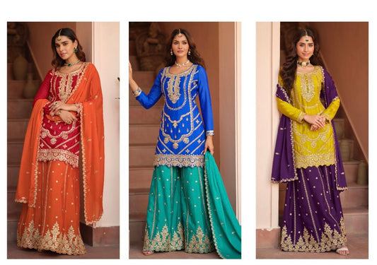 Stylish Pakistani Sharara Suit Size 42/44 image 3