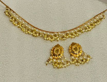 Single-Line Pippal Patti With Jadau Studs