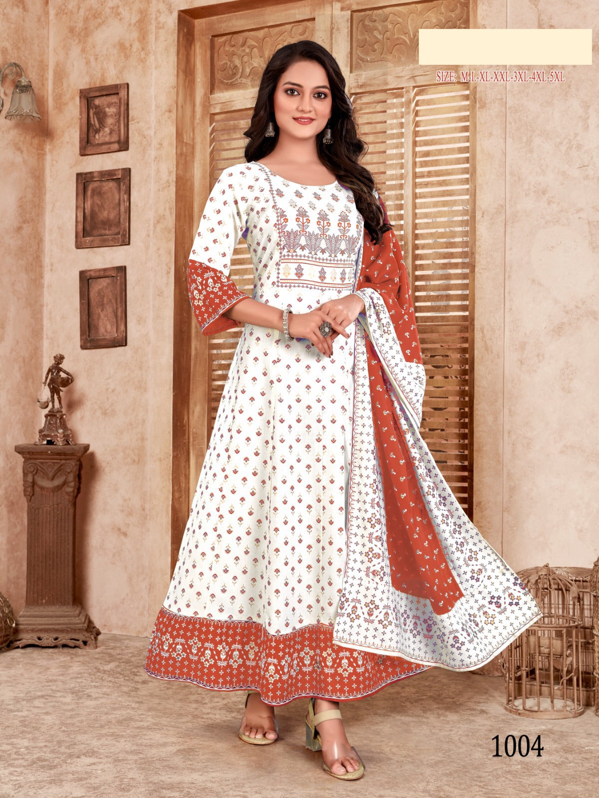 Super Comfortable Long Gown & Dupatta Set