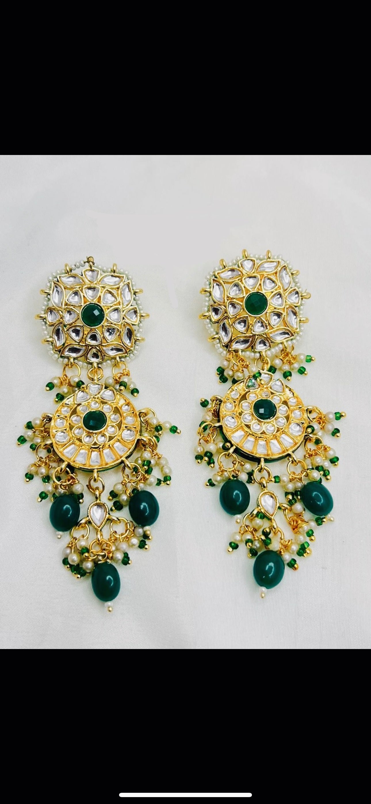 Extremely Lightweight Kundan Earrings