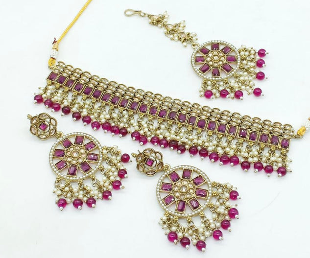 Reverse Polki Stylish Vhoker Set