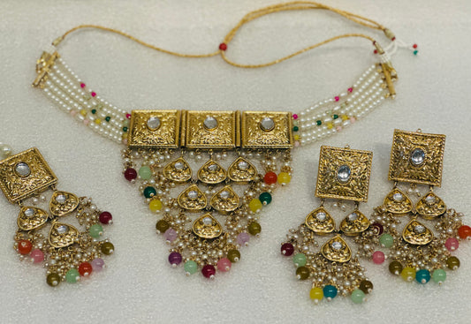 High-End Gold-Plated Choker Set