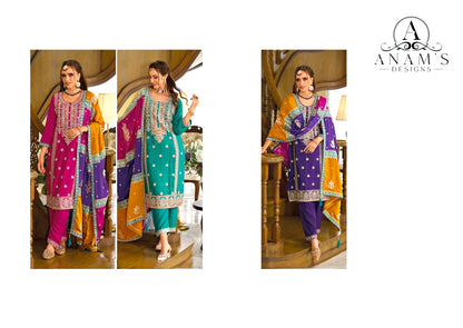 Ready To Wear Designer Outfit Chinon Silk