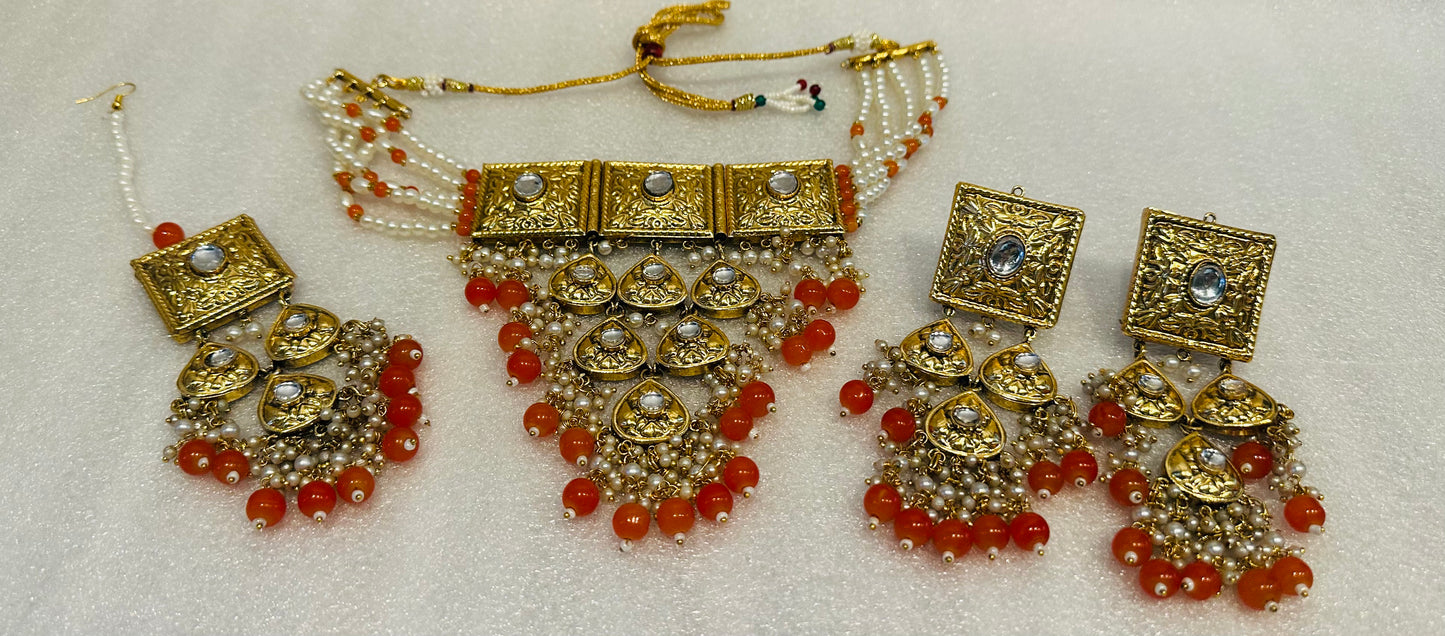 High-End Gold-Plated Choker Set