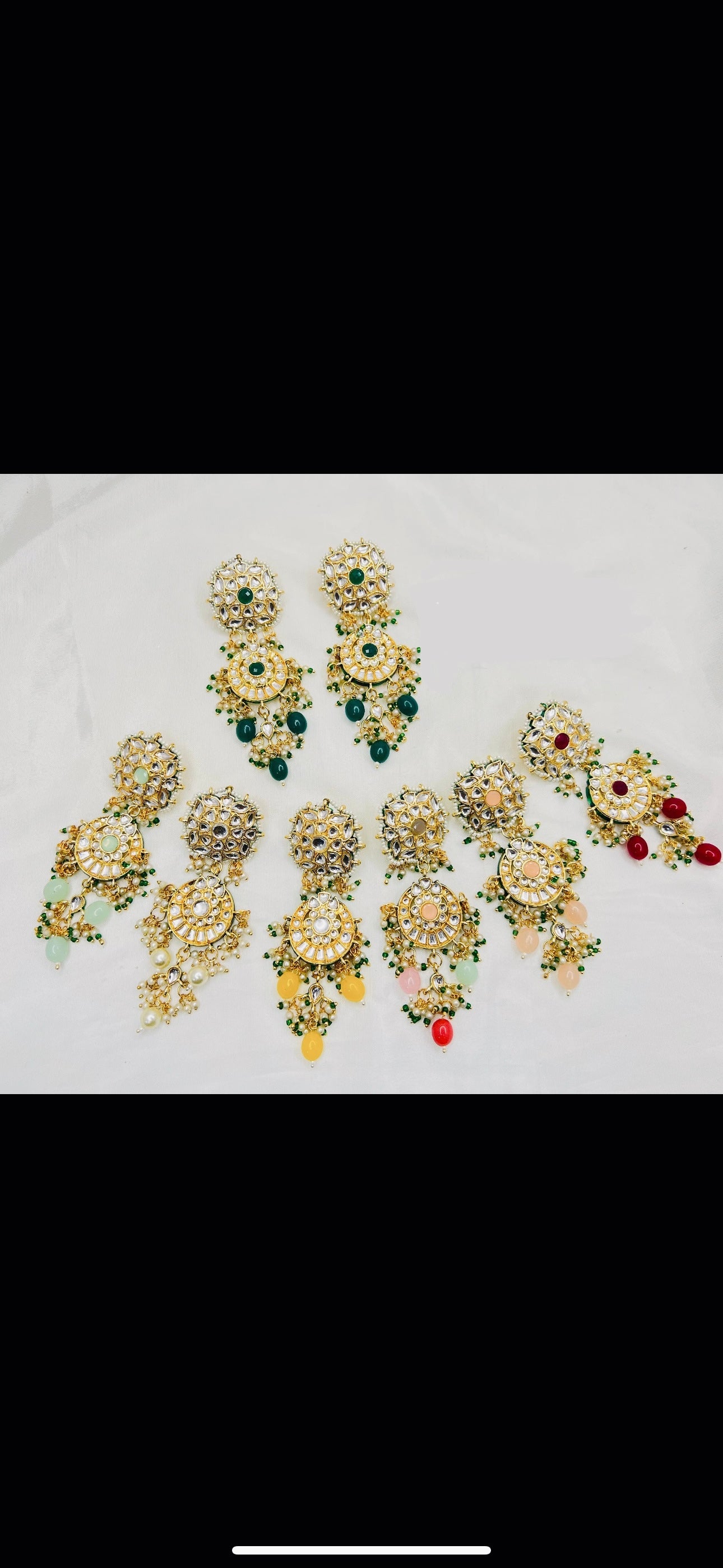 Extremely Lightweight Kundan Earrings