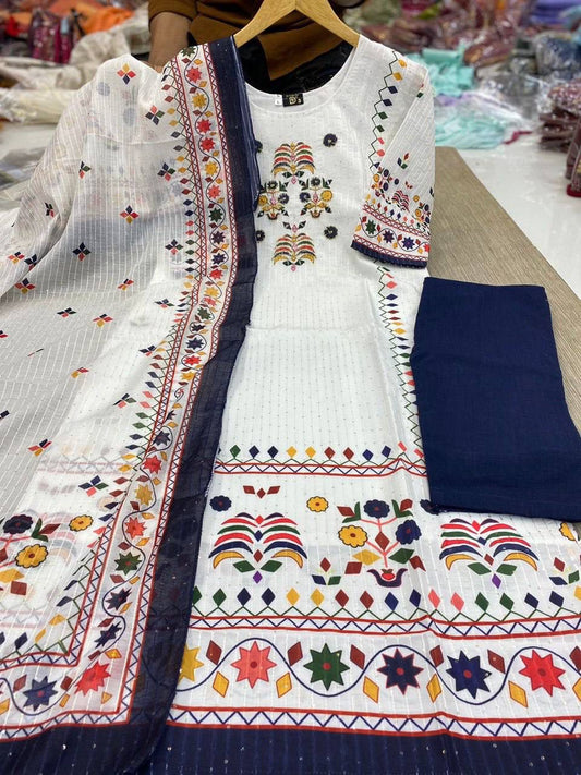 3pcs Summer Kurti Set Size3XL(46) image 3