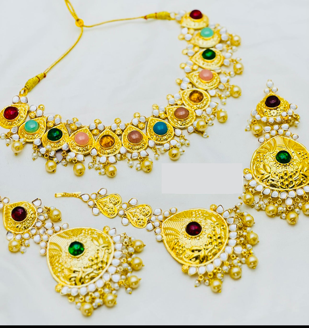 Gold -Plated Traditional Patra (Very Lightweight) Set