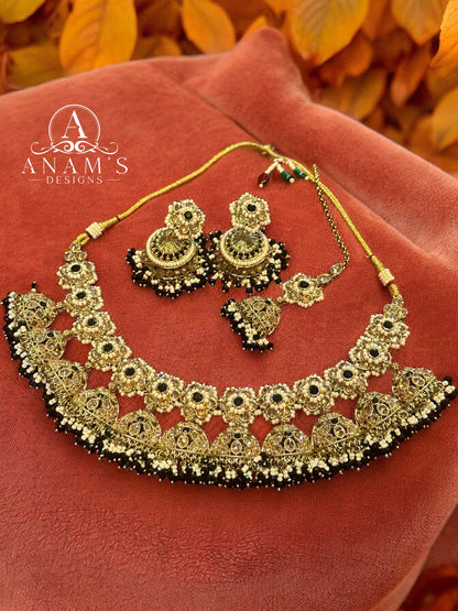 Exclusively Unique Jhumki Concept Polki Necklace Set