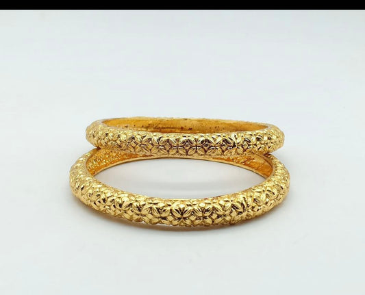 Simple Gold-Plated Bangles