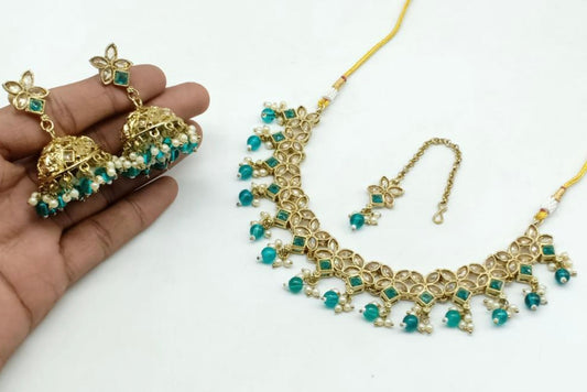 Stylish Original Polki Choker Set image 3