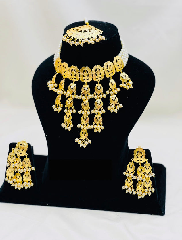 GOLD-Plated Traditional Guluband Set