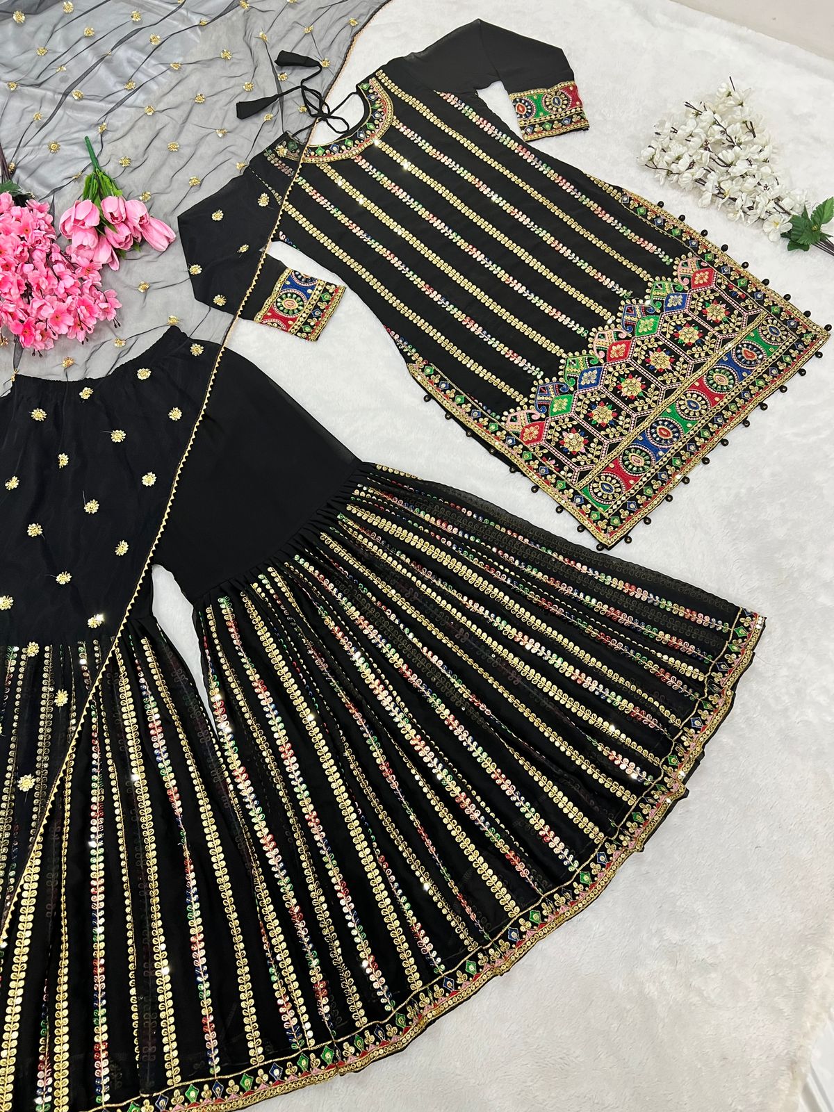 Stylish Party Wear Sharara Suit