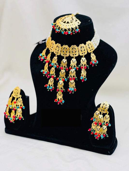GOLD-Plated Traditional Guluband Set