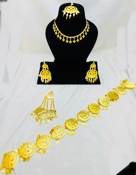 High Quality Gold-Plated Traditional Punjabi All-In-1 Set