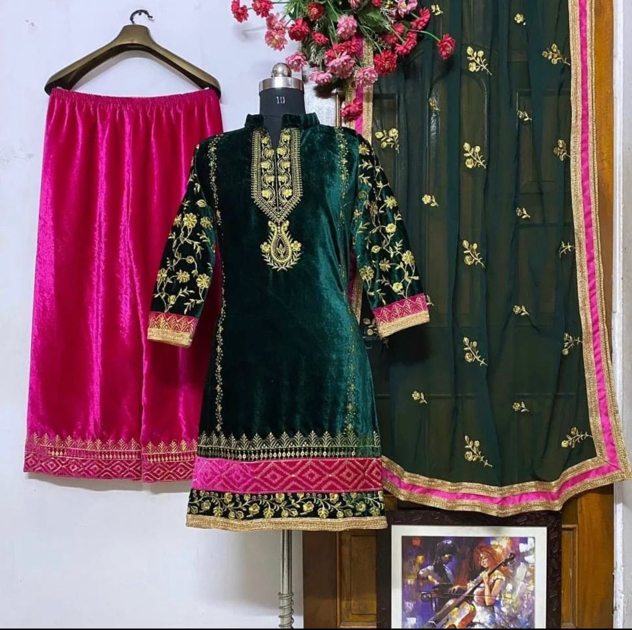 Pakistani Style Trending Velvet Suit