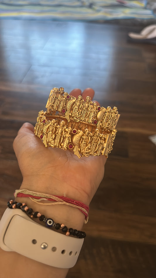 Gold-Plated Temple Jewelry Kangan