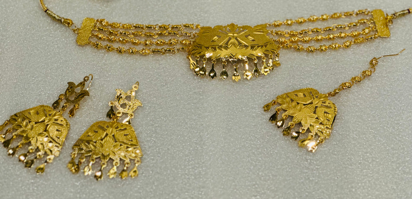 Gold-Plated Guluband (Traditional Set)