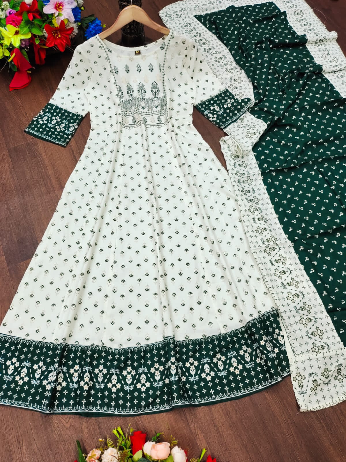 Super Comfortable Long Gown & Dupatta Set