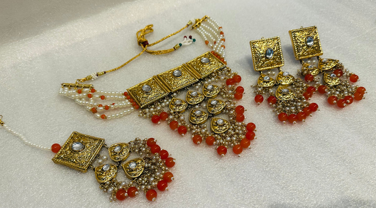 High-End Gold-Plated Choker Set