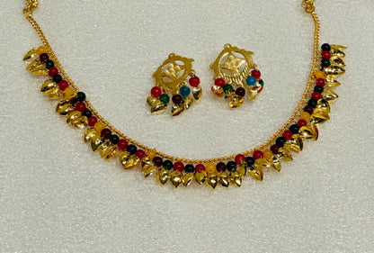 Single-Line Pippal Patti With Jadau Studs