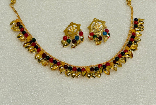 Single-Line Pippal Patti With Jadau Studs image 3