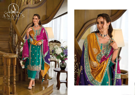 Ready To Wear Designer Outfit Chinon Silk image 3