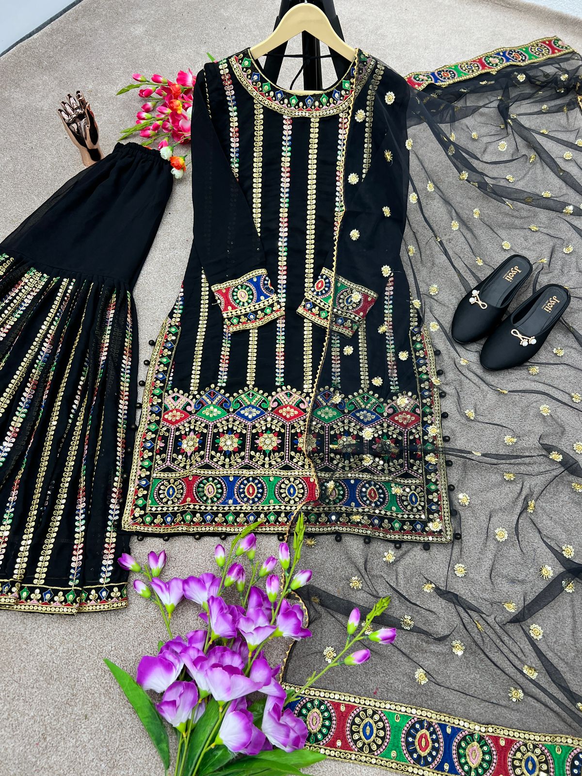 Stylish Party Wear Sharara Suit