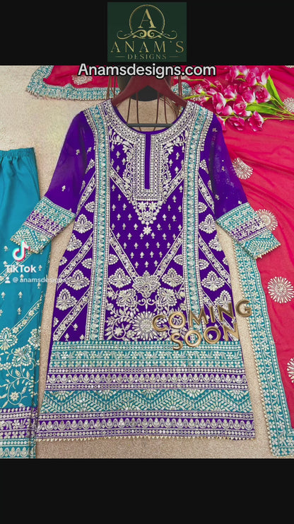 Stylish Karachi Design Palazzo Suit