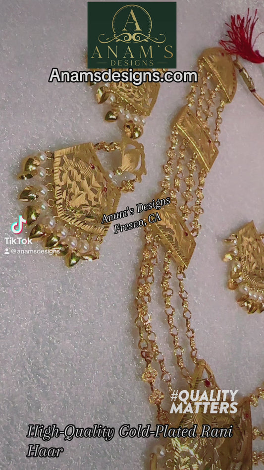 Stylish Gold-Plated Next-To-Real Rani Haar