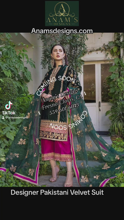 Pakistani Style Trending Velvet Suit