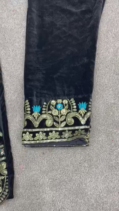 Stylish Party Wear Velvet Suit