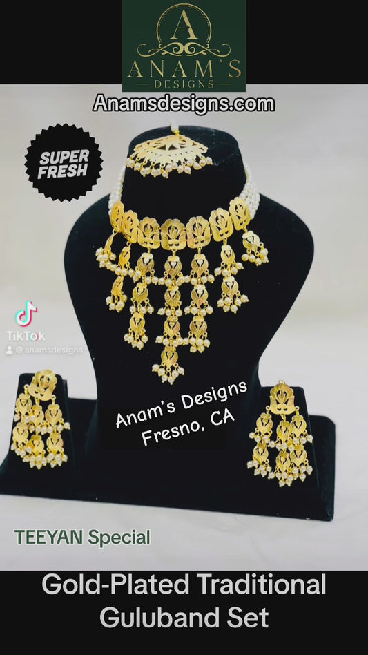 GOLD-Plated Traditional Guluband Set image 3