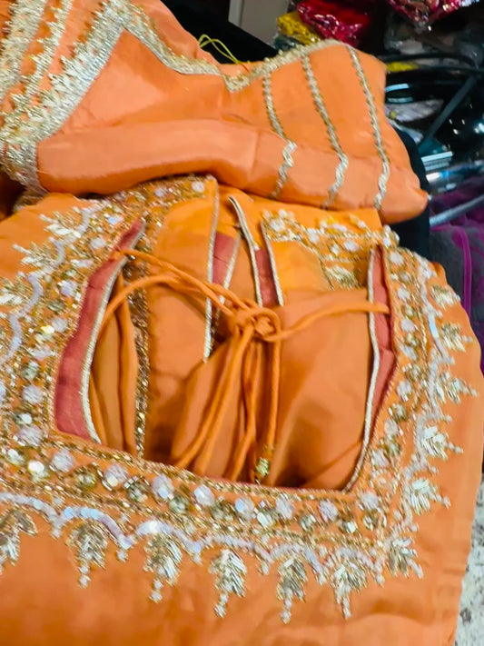 Stylish Suit With Pants & Dupatta Size 40 (With Margin 44) image 3