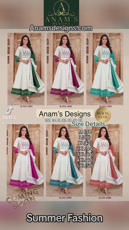 Super Comfortable Long Gown & Dupatta Set