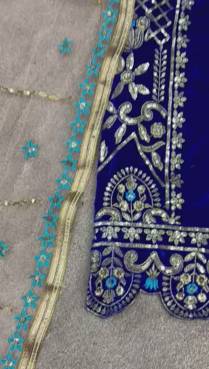 Stylish Party Wear Velvet Suit