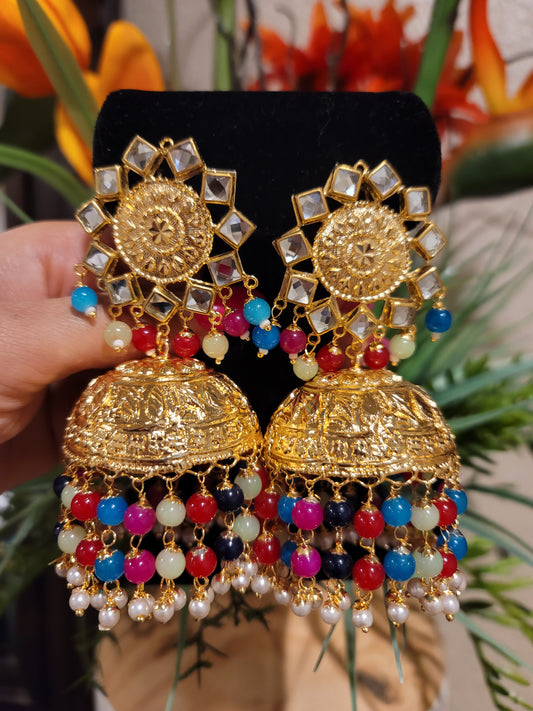 Jhumki and large Tikka set