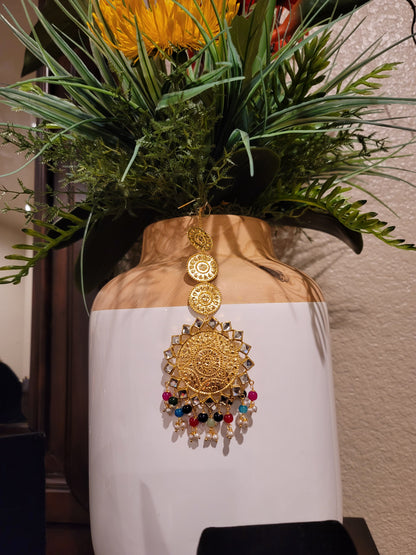 Jhumki and large Tikka set