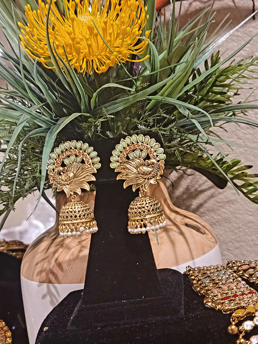 Peacock Jhumki set image 3