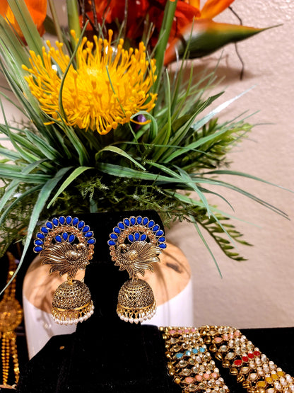 Peacock Jhumki set