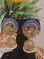 Peacock Jhumki set