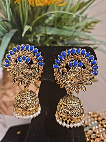 Peacock Jhumki set