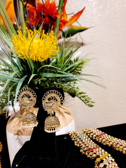 Peacock Jhumki set